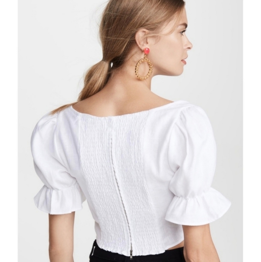 REFORMATION CAPULET LINEN TOP - Picture 3 of 8